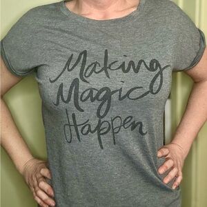 Stylish Gray Graphic Tee for Women